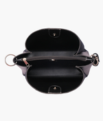 Hala's Suede Handbag With Braided Handle