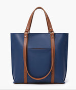 Hala's Blue And Brown Handbag