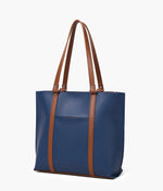 Hala's Blue And Brown Handbag